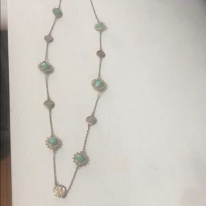 Gold and Green Station Necklace
